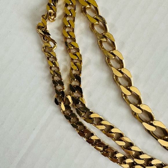 Gold Plated 3 Tiered Chain Belt 34” - Picture 5 of 5